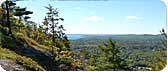 A view of Camden Harbor from the top of Mt. Battie