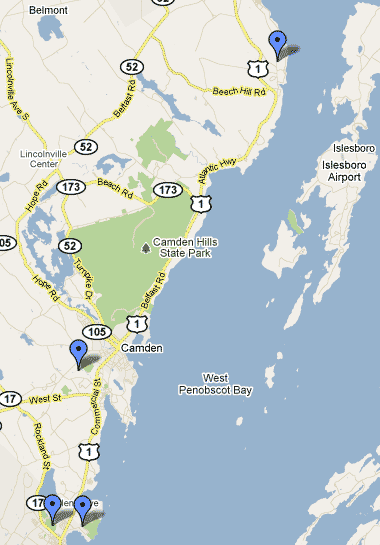 Golf Courses Map Locations